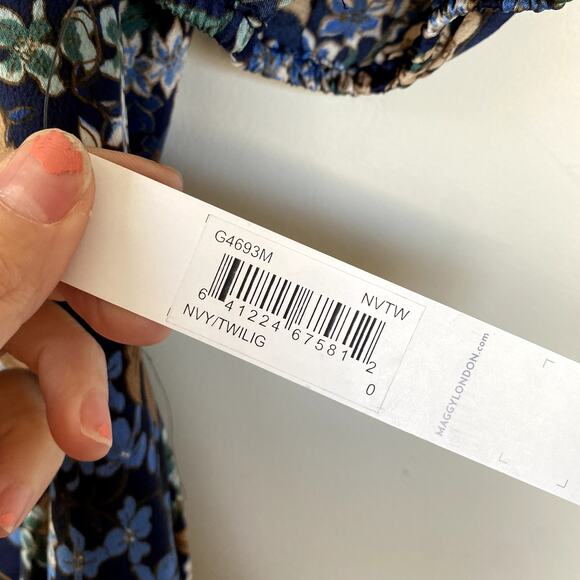 NWT Maggy London Marnette Fit & Flare Dress in Twilight Size 0 - Picture 8 of 8